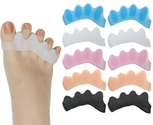 5 Paare zehenspreizer hallux valgus hallux valgus zehenspreizer Silikon für Alle Zehen Hammerzehen Korrektoren, Zehenschutz Zehentrenner, toe separator