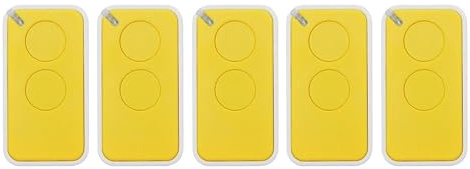 Telecomando apricancello, 1-10 Pezzi 433Mhz 433.92Mhz Rolling Code Telecomando Per Porta Del Garage,Trasmettitore remoto(Yellow-5pcs)