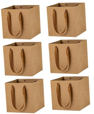 Quadratische Papiertüte aus Kraftpapier für Kuchen und Brot
