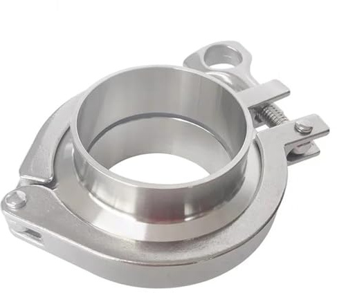 Punta di Scarico Parti Automobili Tubo Scarico Flangia In Acciaio Inossidabile 304 Raccordi Tubi Saldati Sanitari Metodo Installazione Rapida Auto Tubo Punta Scarico(25mmx50.5mm)