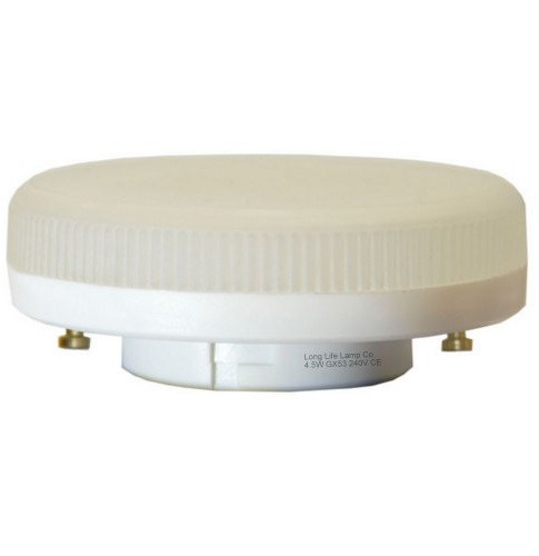 4.5watt GX53 LED Replacement for 40watt CFL Warm White Under Cabinet Light Replacement
