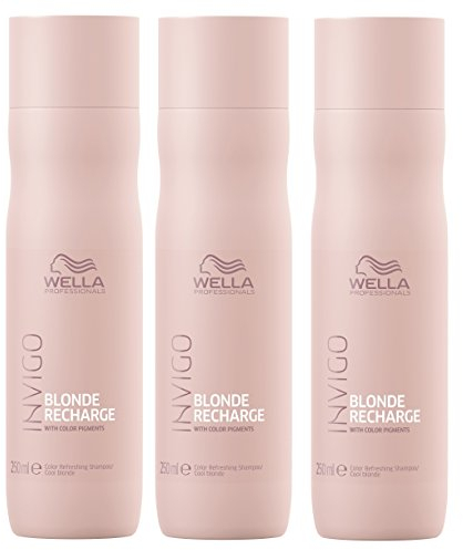3er Color Recharge Cool Blonde Shampoo Invigo Wella Professionals Farbaufrischung je 250 ml = 750 ml