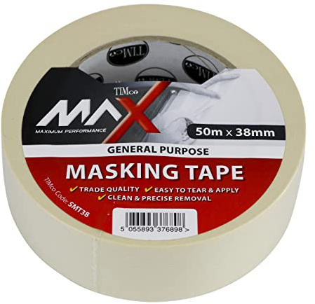TIMCO Kreppband, cremefarben, 50 m x 38 mm