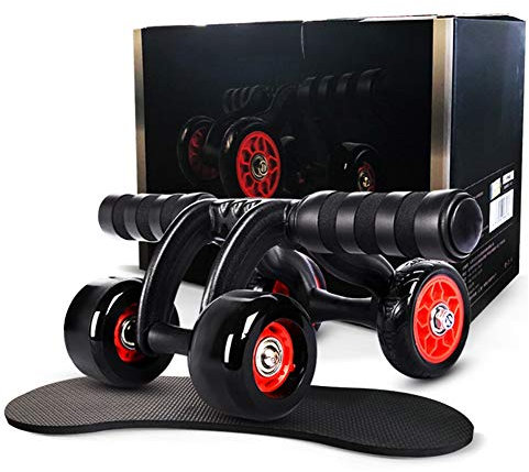 Bauchroller AGYH Automatisches Rückprall-Bauchroller, Heimfitnessgeräte Für Anfänger, Männer Und Frauen, Geräuschlose 4-Rad-Lager