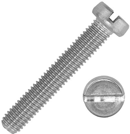 Zylinderschrauben mit Schlitz M6x55 mm aus Edelstahl A2 (10 Stück) | DIN 84 - Gewindeschrauben - Schrauben von MESAROS®