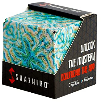 Shashibo Formwechsel-Box – Preisgekrönter, patentierter Zappelwürfel mit 36 Seltenerdmagneten – lässt Sich in über 70 Formen verwandeln (Undersea)