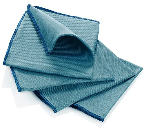 com-four® 4X Chiffon en Microfibres - Chiffon de Nettoyage en Microfibres - Chiffon de Nettoyage pour Verre, Cuisine, Salle de Bain, Voiture