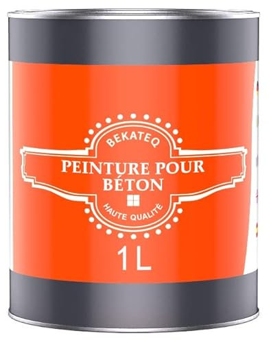 BEKATEQ BE-700 Peinture pour Béton Gris 1L I Revêtement Sol pour l'Extérieur et l'Intérieur I Scellant Béton Résistant à l'Abrasion pour l'Atelier, le Sous-sol, le Garage