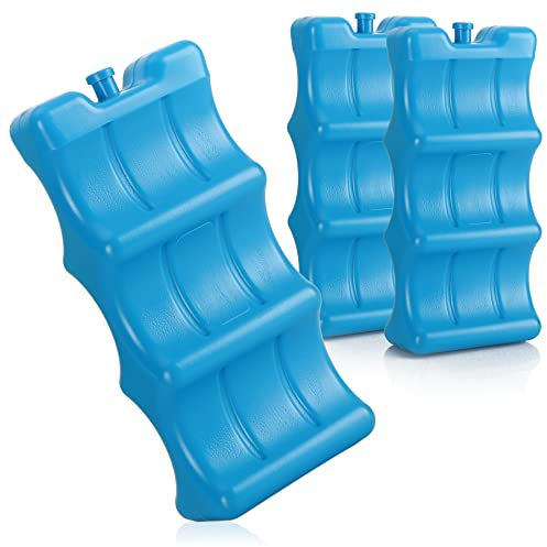 com-four® 3x Kühlelement für Dosen und kleine Flaschen - Dosen Eis-Akku - Eis-Packs für Kühlbox und Kühltasche - Kühlakkus für Haushalt und Freizeit - blauer Kühl-Pack