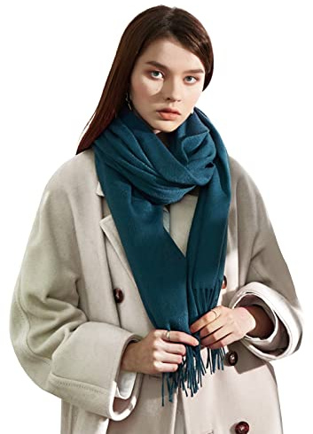LumiSyne Invernale Sciarpa In Cashmere Per Donna Tinta Unita Classico Sciarpa In Lana Con Nappa Morbida Lungo Pashmina Sciarpe Calda Scialle Stole