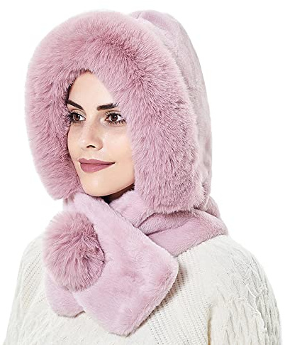 YEKEYI Women Winter Scarf Hat Head Warmer for Snow Boarding Knit Ski Hat Balaclava Knit Skull Cap Beanie Hat