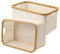2PCS Laundry Basket, Foldable laundry basket organizer Storage Box, 30L Foldable Bamboo Laundry Sorter, Fabric Storage Basket for Books, Toys, Clothes, Snacks, Bath Towels