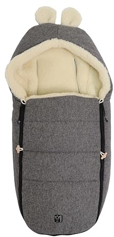 Kaiser 65322 HOODY MAUS WOOL Babyschalen Woll Fußsack (sleet grey)