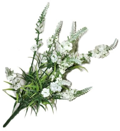 FUNOMOCYA Wohnkultur 10St Künstliche Lavendelblumen Lavendelblumenstrauß Lavendelblumen für Blumenmädchenkörbe heim künstliche gefälschte Pflanzen künstliche Pflanzen Anlage Weiß