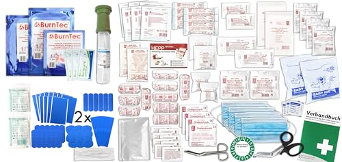 Erste Hilfe SET GASTRO DIN/EN 13169 für größere Betriebe INKL. Augenspülung + Kühlgel + detektierbare Pflaster + Hydrogelverbände