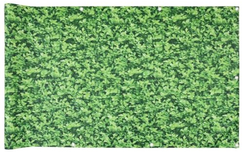 vidaXL Balkon-Sichtschutz Pflanzen-Optik Grün 600x90 cm PVC