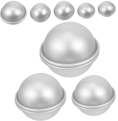 SHINEOFI 16stücke Teilige Badekugel-form Aus Aluminiumlegierung Multifunktionale Kugelform Für Diy-seifen Und Badezusätze Wiederverwendbar Und Einfach Zu Entformen