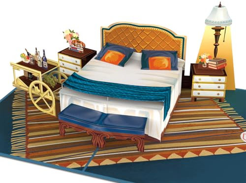 papercrush® Pop-Up Karte Hotelzimmer - 3D Hotelgutschein, Besondere Gutscheinkarte für Hotelübernachtung, Geburtstagskarte für Hotel Gutschein - Reisegutschein zum Geburtstag & Hochzeitstag