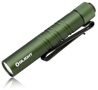 OLIGHT I3T 2 EOS Mini Torcia LED 200 Lumen 62m Range, Piccola Torcia Portachiavi con Interruttore di Shiusura, Luce Portatile Impermeabile IPX8, per il Campeggio all'aperto (Verde)