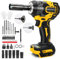 Clé à chocs à batterie compatible avec Dewalt 20 V batterie, clé à chocs rotative sans balais 700 Nm à couple élevé, clé à chocs 1/2 pouce avec 43 accessoires (sans batterie)