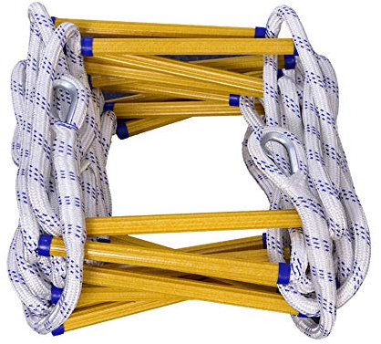 Fire Escape Ladder,Fire Escape Ladder with Sturdy Carabiners - Rope Ladder, Emergency Escape Ladder/10M