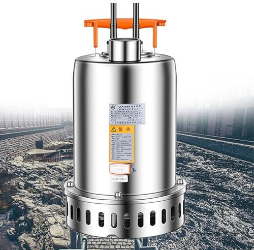 WEIMILOR Bomba de Pozo Profundo de Acero Inoxidable con Tubo, Bomba de Pozo de Tornillo Sumergible, Bomba de Agua de Pozo, Bomba de Pozo de caudal máximo para Uso doméstico,55MA