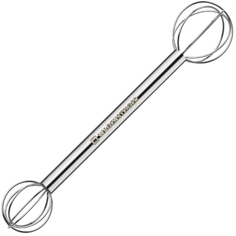 Wagensteiger Stainless Steel Double-Ended Mini Whisk Stick with Engraved Measurements – Ideal for Mixing Miso, Korean Doenjang Paste, Sauces, and Small Batches of Batter (15ml / 30ml)
