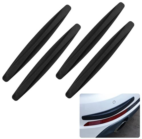 Cfcyhla 4 Stück Universal Auto Ecke Stoßstange Guard Universal Anti-Collision Patch Auto Stoßstange Schutzleiste Anti-Scratch Stoßstangenschutz 41x4.5cm (Schwarz)