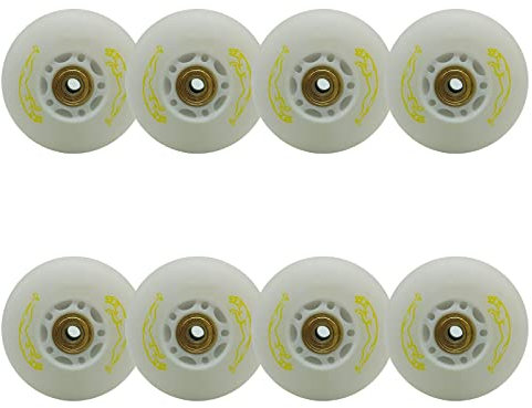 Generisch Inliner Skate Räder Indoor/Outdoor Rollschuh Räder 8er Pack Leuchtende 72mm 76mm 80mm LED Blitze Inline Skate Ersatz Rollen mit Lagern 90A