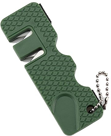 Pocoiau Affûteur Couteaux Pierre D'assistance Professionnelle en Pierre Mini-aiguillon Couteau Poche Extérieure avec AI Tailleur Multifonctionnel Trou