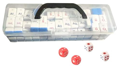 Shenrongtong Mahjong-Spieleset | Mahjong Spiel Für Kinder & Einsteiger,Klassisches Gesellschaftsspiel Mit Elementsymbolen Für Wissenschaft & Unterhaltung Bei Reisen, Freunden Und Familienfesten