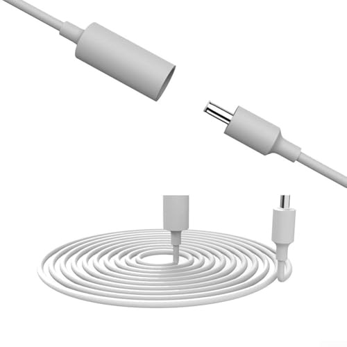 Niceminiwall 10ft Extension Cable for For Echo and For Echo Dot 3rd 4th 5th Gen, Waterproof Dustproof Power Cord with Copper Core, Moisture Heat and Wear Resistant, Safe 5mm(White)