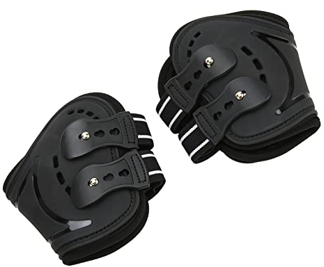 Yctze Botas para Patas Traseras de Caballo – Protector de Menudillo Transpirable Resistente a los Impactos, Protector de Pata de Caballo Ligero Ajustable para Entrenamiento y Salto – Negro