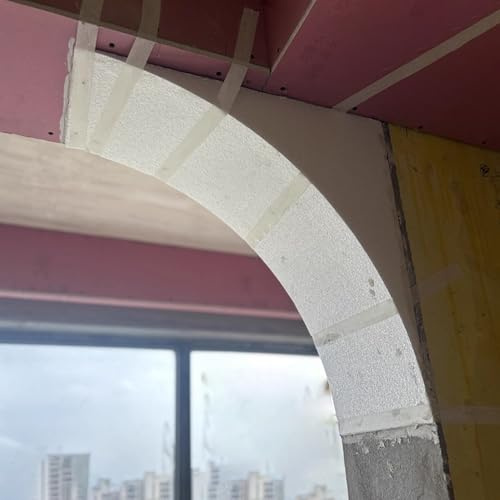 Lightweight Foam Arch Kit for Doorway, Set of 2 Precurved Door Arch Molding, Interior Living Room Bedroom Decorative Door Frame Covers(35x35x35cm/13.8x13.8x13.8)