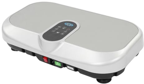 Vibrationsplatte 4D,einstellbare Temperatur 45-60°C,LED-Display,max 150kg,9 modi und 120 Stufen,Rüttelplatte Sport mit Fernbedienung,Heizfunktion,Bluetooth,Vibrationsplattform für Ganzkörpertraining