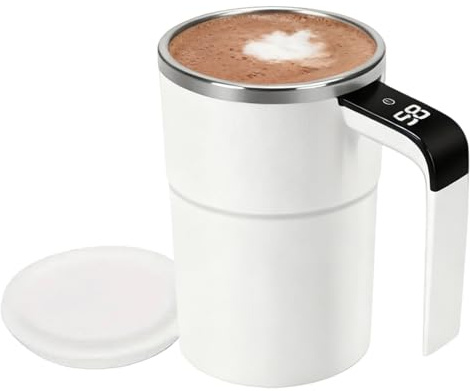 Vibhgtf Taza de café – Vaso automático para bebidas calientes de 380 ml, taza de cerámica automezclable, herramienta para beber | Tazas de café automezclables para hombres y mujeres, hogar