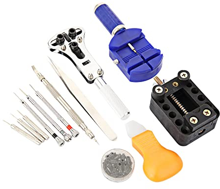 Mega Uhrmacherwerkzeug Set + Federstege 9-25mm Reparaturset Uhren Werkzeug