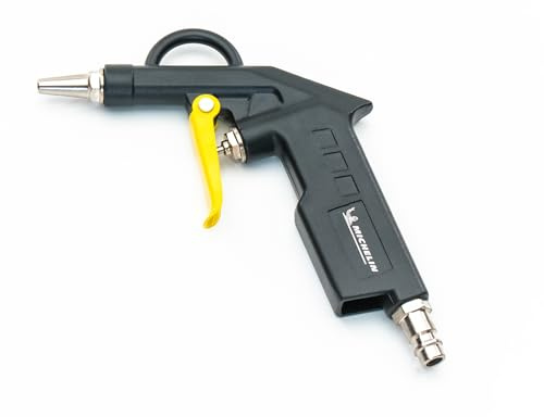 Michelin Pistolet à Air Comprimé, Soufflette avec Canon Court de 25 mm, Consommation d'Air 300 l/min, Pression Max. 8 Bar, Aluminium