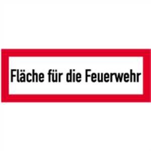 Schild Fläche für die Feuerwehr Alu 21 x 59,4cm