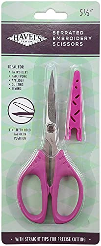 Havel's Serrated Embroidery Scissors, Purple,16 x 20