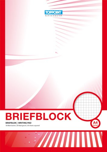4 Briefblöcke Briefblock kariert DIN A4 Schreibblock