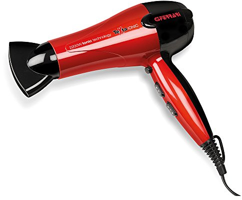 G3 Ferrari G3000700 Secador Profesional de 2 Velocidades y 3 Temperaturas con Función Iónica, 2200W, Rojo