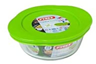 Pyrex Cook & Store Round Container, 0.35l (Green Lid)