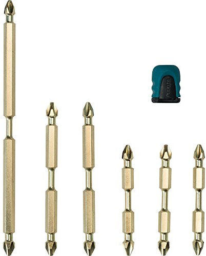 Makita B-44987 Impact Gold Double-Ended Power Bits with Mag Boost, 7 Piece