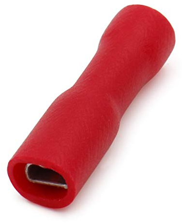 Heschen Lot de 100 bornes de câble femelles à déconnexion rapide en vinyle entièrement isolé, FDFD1.25-110, 2,8 x 0,5 mm, pour 0,5-1,5 mm² (22-16 AWG), rouge, lot de 100