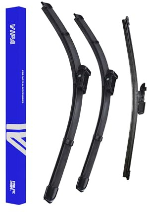 Vipa Car Parts Premium Wiper Blade Set | Fits: VW GOLF MK7 Hatchback (Oct 2012 to Nov 2020) | All-Weather Performance | Durable, Streak-Free Windshield Wipers | Easy Installation