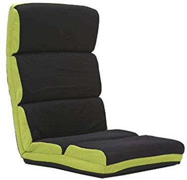 JMTLLLDY Meditationsstuhl, Japanischer Lazy Couch Chair Einzelner Legless-Freizeit-Liegesessel Computer-Stuhl Schlafzimmer Erkerfenster Boden Stuhl Stuhl, Mehrfarbig Optional (Color : Green)
