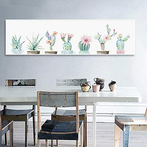 Diamant Painting Bilder Kits Vollbohrer Aquarell Kaktus Sukkulenten Pflanzen 40x120cm Diamond Painting Große Full Stickerei DIY 5D Diamant Malerei Adults Strass Kreuzstich Schlafzimmer Wanddekoration
