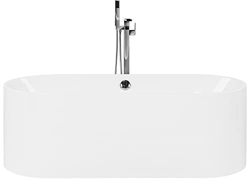 Bañera independiente de acrílico blanco sanitario 170 x 75 cm estilo moderno Catalina
