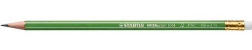 Stabilo GreenGraph Graphitstifte, 100 % FSC Radiergummi, HB